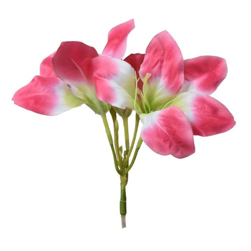 Vaaleanpunainen amaryllis tekokukkapää Ø16 cm - Tekokukat