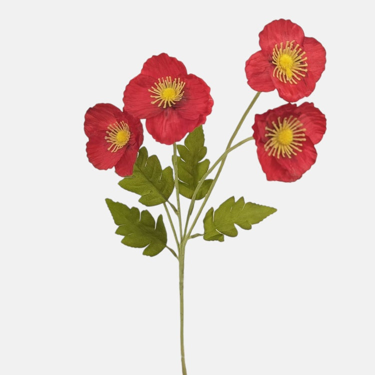 Punainen anemone tekokukka 58 cm - Tekokukat