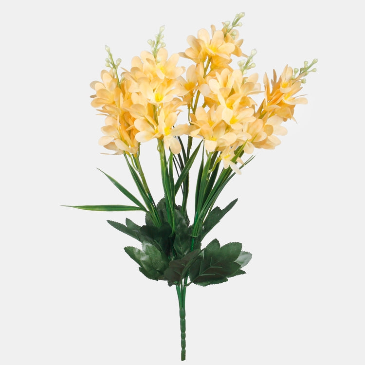 Kollane gillyflower kunstlillekimp 40 cm - Kunstlilled