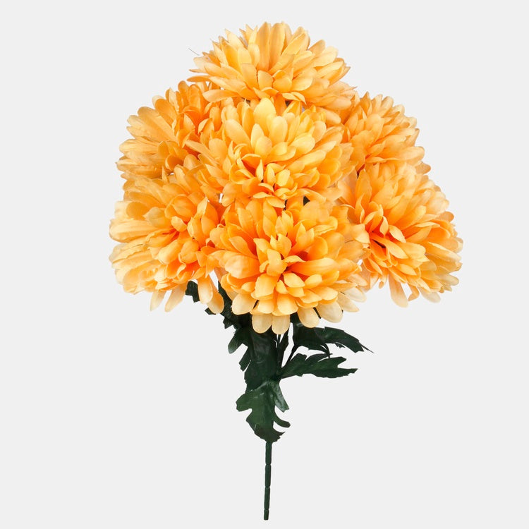 Keltainen krysanteemi tekokukkakimppu 42 cm - Tekokukat