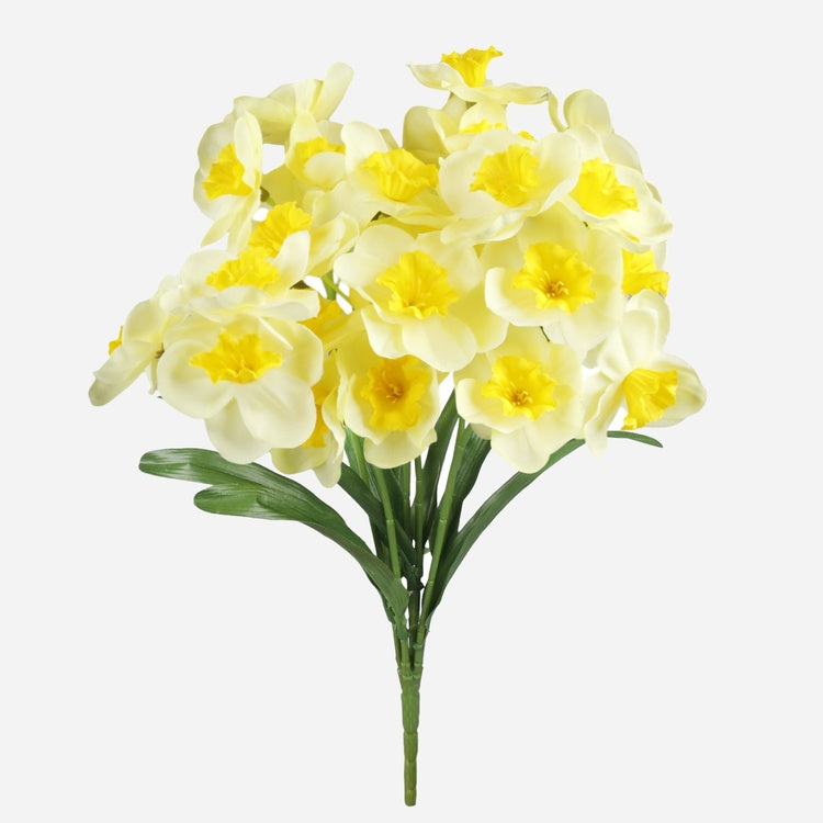 Keltainen narsissi tekokukkakimppu 42 cm - Tekokukat