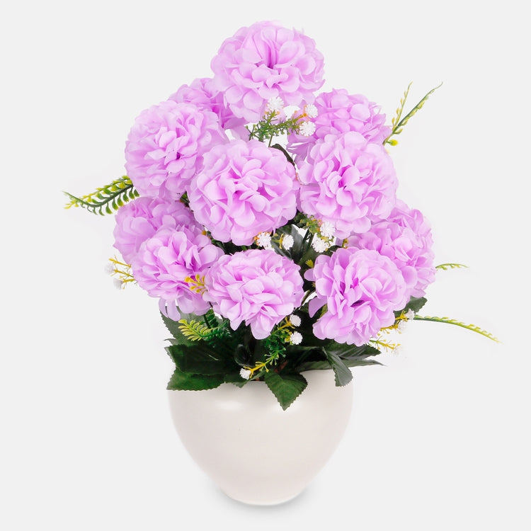 Liila Tsinnia kunstlillekimp 40 cm - Kunstlilled