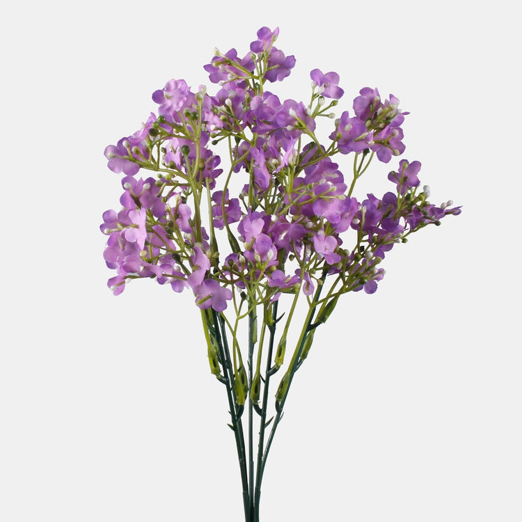 Liilanvärinen gypsophila tekokukkakimppu 30 cm - Tekokukat