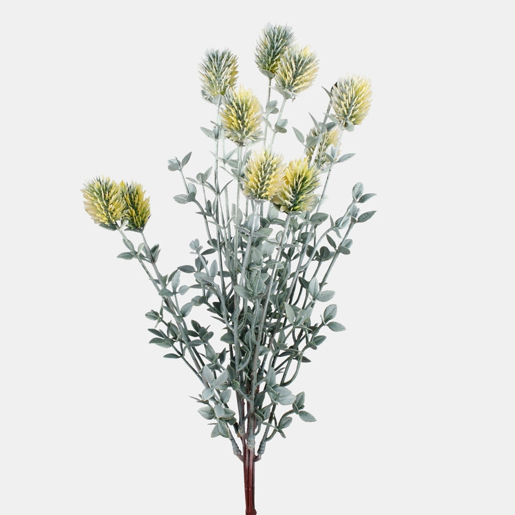 Kollase ohaka ja mustikalehtede kunstlillekimp 49 cm - Kunstlilled