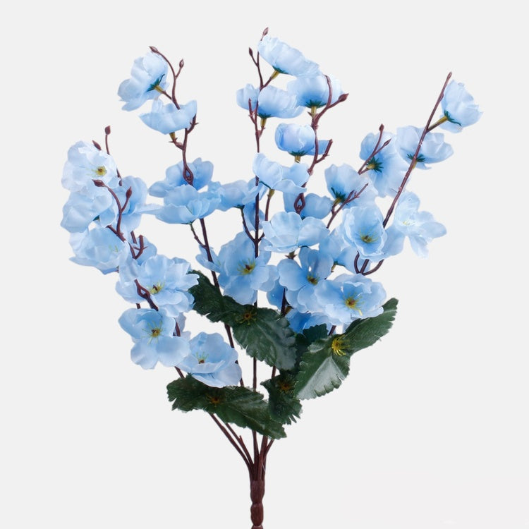 Omenapuun tekokukkakimppu vaaleansininen 41 cm - Tekokukat