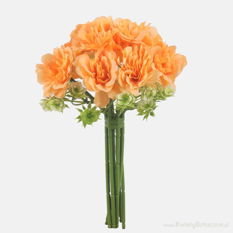 Oranž kameelia kunstlillekimp 21 cm - Kunstlilled