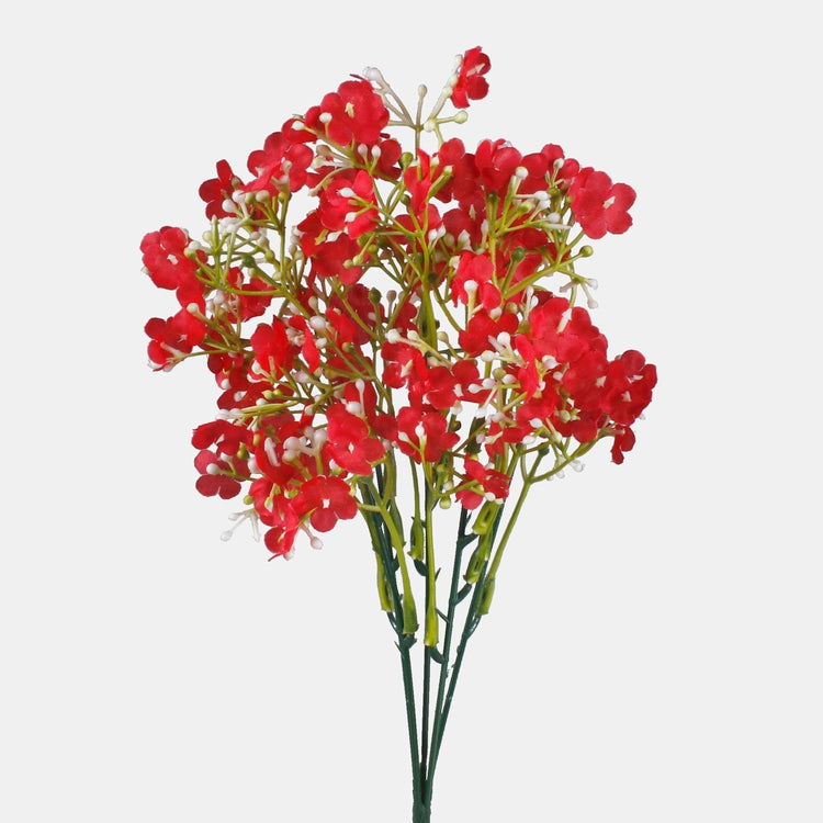 Punainen gypsophila tekokukkakimppu 30 cm - Tekokukat