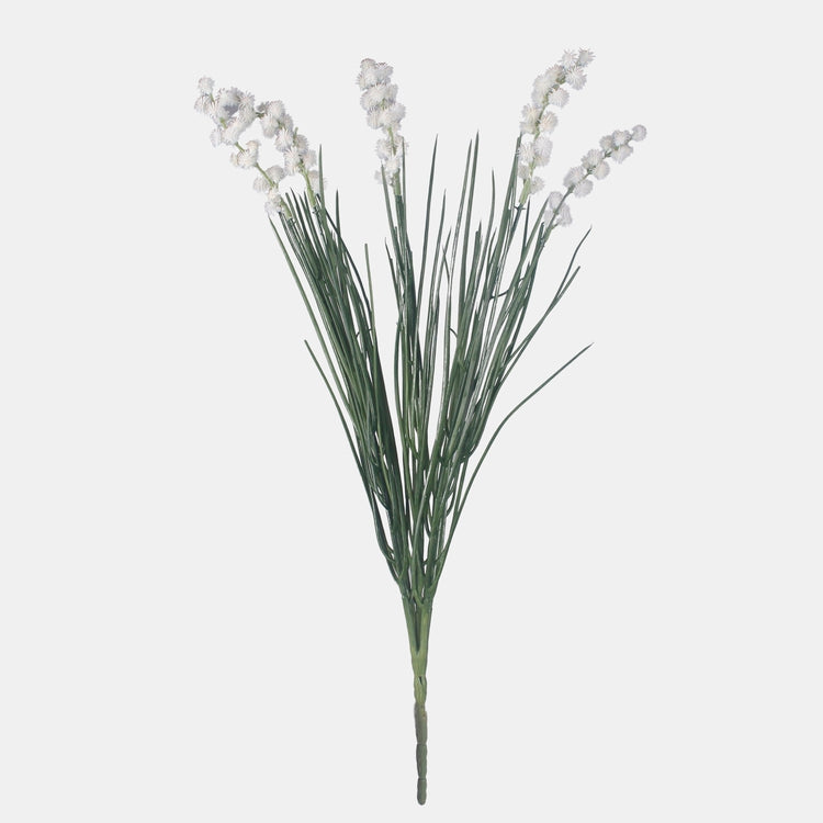 Kunstlillebukett muru ja ohakas valge 46 cm - Kunstlilled