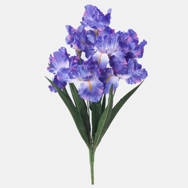 Sininen iiris tekokukkakimppu 63 cm - Tekokukat