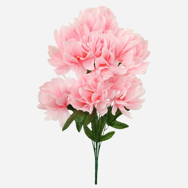 Vaaleanpunainen daalia tekokukkakimppu 70 cm - Tekokukat