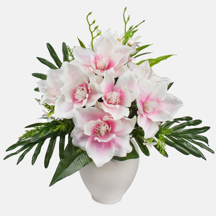 Vaaleanpunainen magnolia tekokukkakimppu 43 cm - Tekokukat