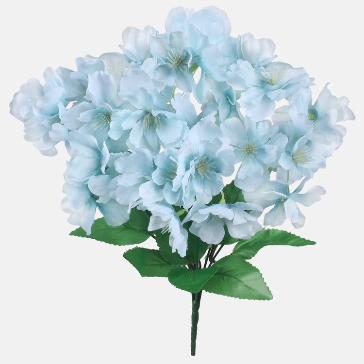 Vaaleansininen omenankukka tekokukkakimppu 32 cm - Tekokukat