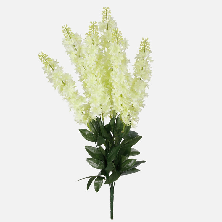 Vaaleanvihreä delphinium tekokukkakimppu 64 cm - Tekokukat