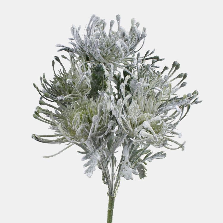 Vihreä protea tekokukkakimppu 32 cm - Tekokukat