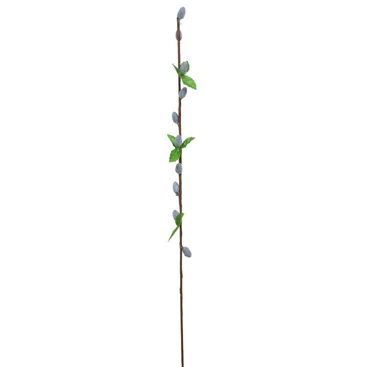 Harmaa pajunkissa teko-oksa 51 cm - Tekokukat