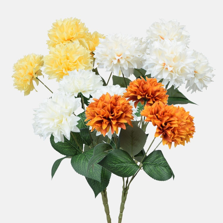 Krysanteemi tekokukkakimppu satunnainen väri 47 cm - Tekokukat