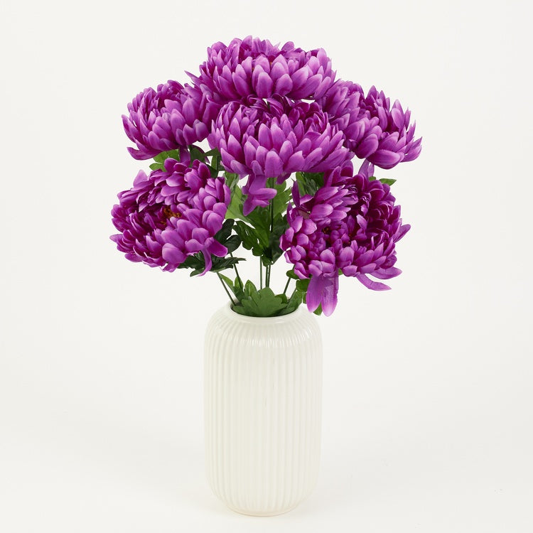 Violetti krysanteemi tekokukkakimppu 45 cm - Tekokukat