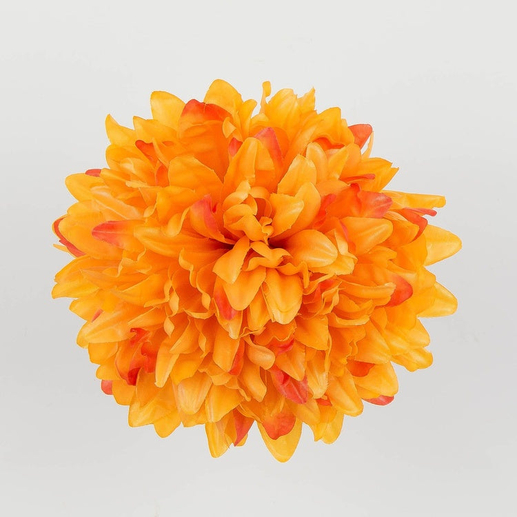Oranssi krysanteemi tekokukkapää Ø18 cm - Tekokukat