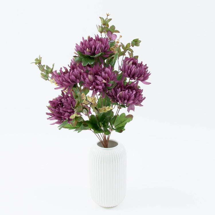 Violetti krysanteemi tekokukkakimppu 50 cm - Tekokukat