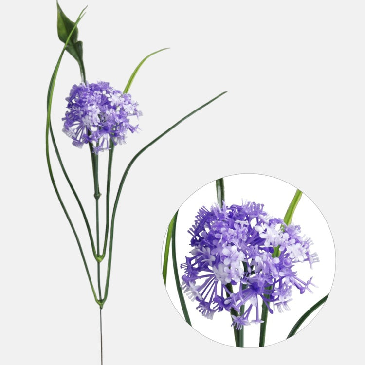 Violetti valkosipuli koristeoksa 31 cm - Tekokukat