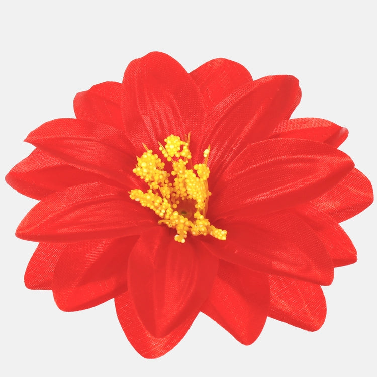 Punainen satiinidaalia tekokukkapää Ø12 cm - Tekokukat
