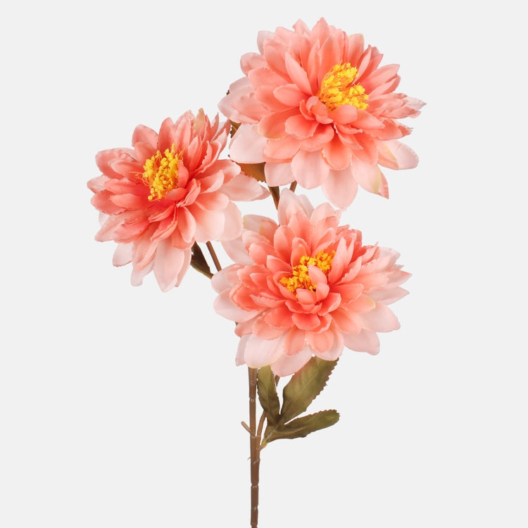Persikanvärinen daalia tekokukka 64 cm - Tekokukat
