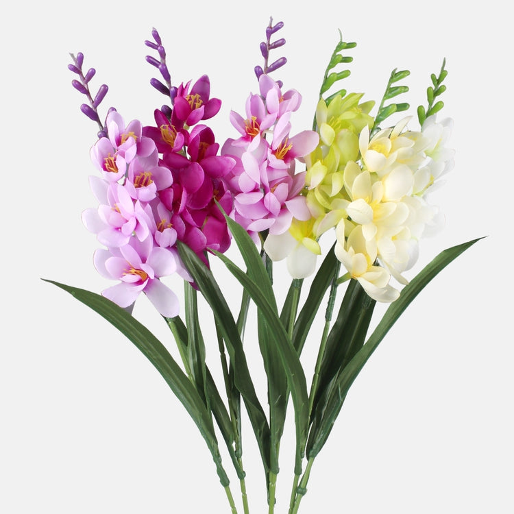 Freesia tekokukkaoksa satunnainen väri 56 cm - Tekokukat