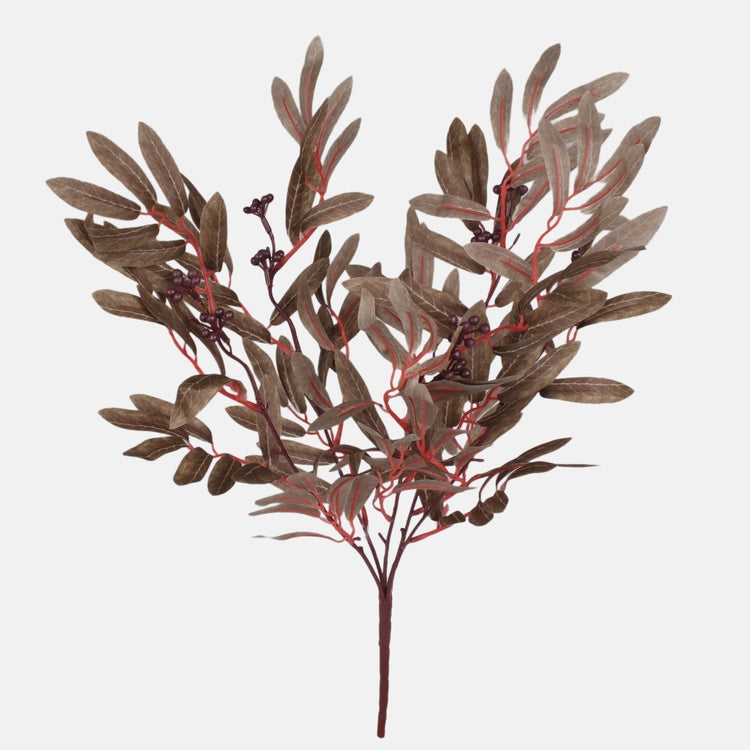 Vaaleanruskea oliivi tekokasvin oksa 53 cm - Tekokukat