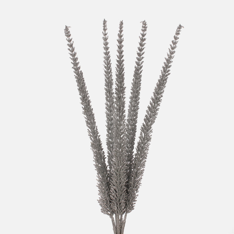 Glitter-suolaheinäoksa hopea 74 cm - Tekokukat