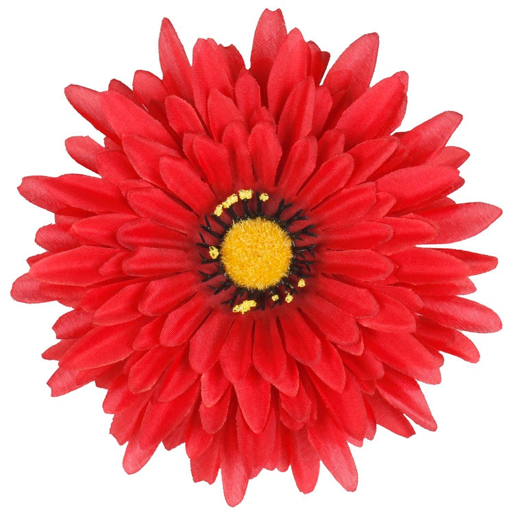 Punainen-musta gerbera tekokukan pää Ø15 cm - Tekokukat