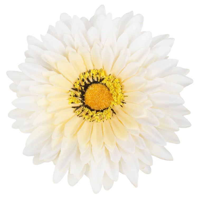 Kermanvärinen-keltainen gerbera tekokukan pää Ø15 cm - Tekokukat