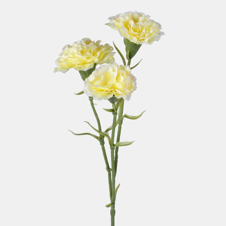 Kellanvärinen neilikka tekokukka 60 cm - Tekokukat
