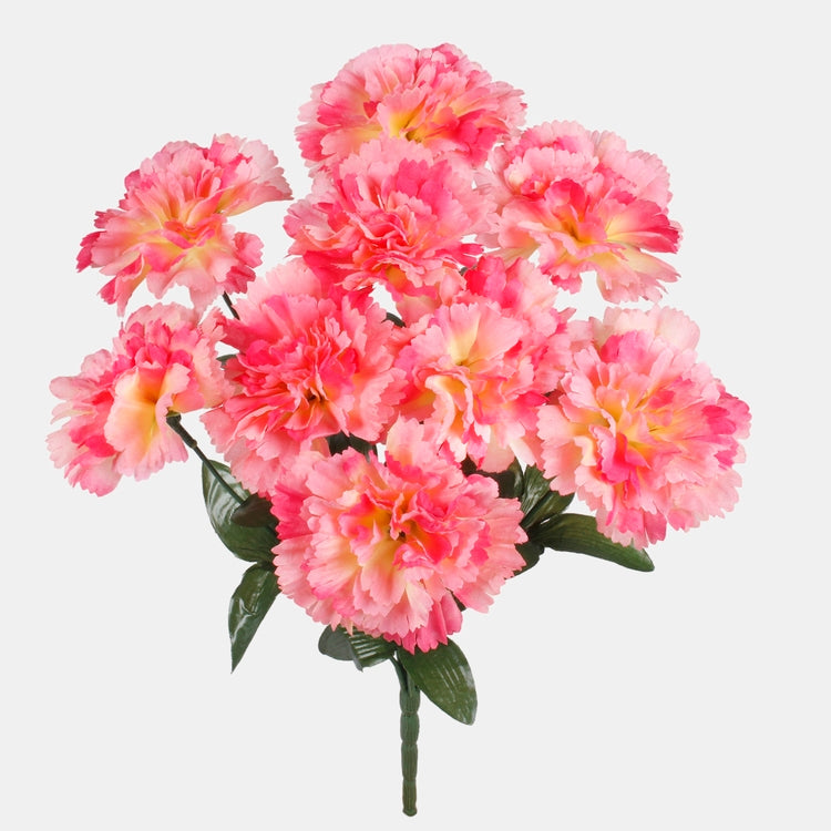 Neilikka tekokukkakimppu vaaleanpunainen-vaaleankeltainen 43 cm - Tekokukat