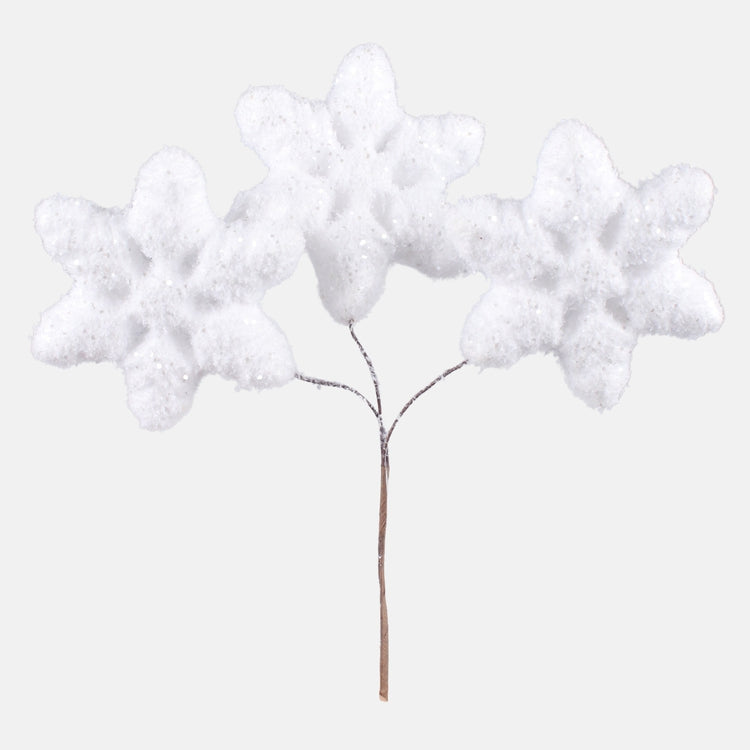 Valge tähekaunistus 19 cm - Kunstlilled
