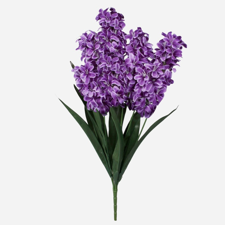 Violetti hyasintti tekokukkakimppu 55 cm - Tekokukat