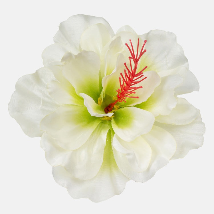 Kermanvärinen satiinihibiskus tekokukkapää Ø14 cm - Tekokukat