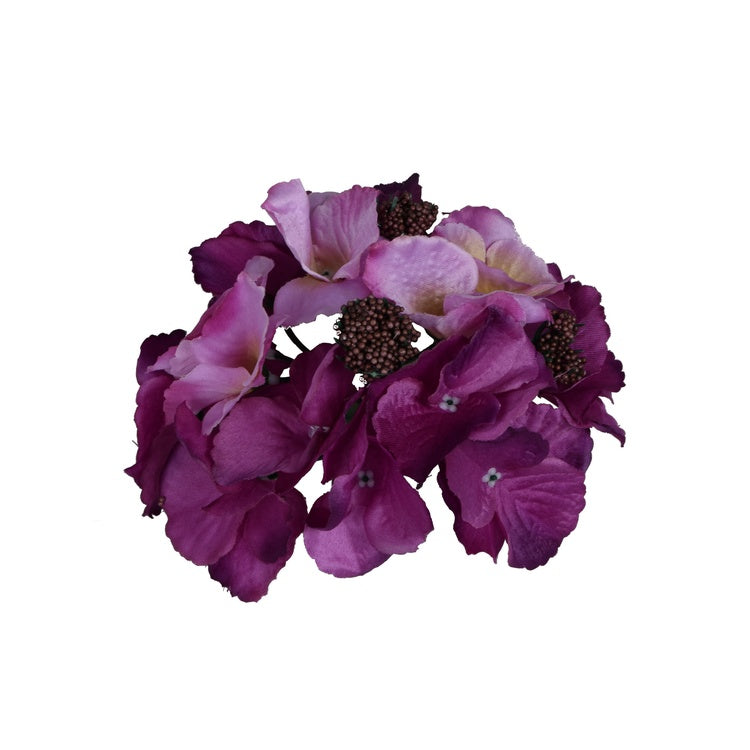 Violetti hortensia tekokukkapää Ø17 cm - Tekokukat