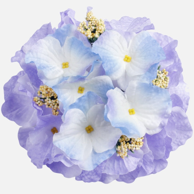 Hortensia tekokukan pää vaaleansininen-vaaleanliila Ø16 cm - Tekokukat