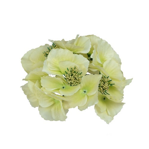 Vaaleanvihreä hortensia tekokukan kukkapää Ø17 cm - Tekokukat
