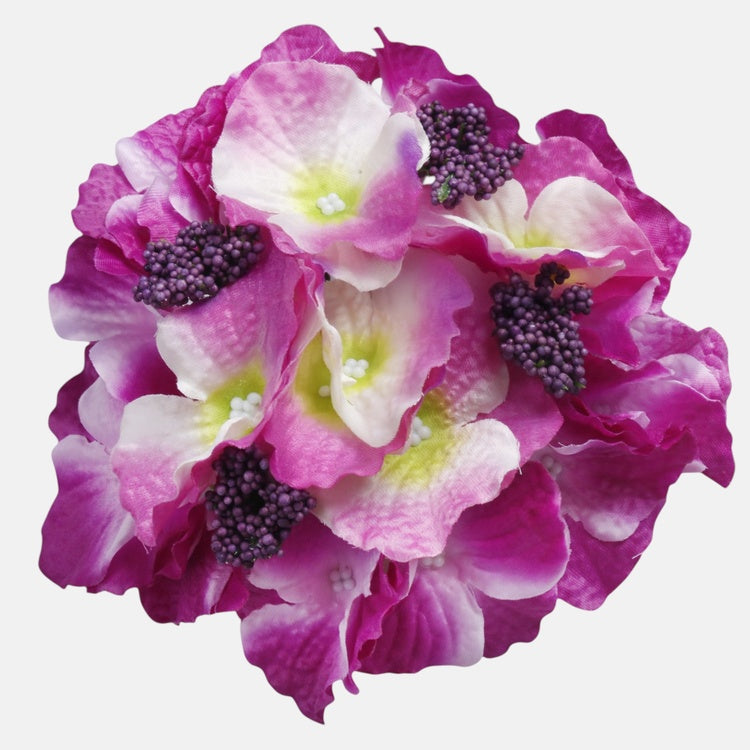 Hortensia tekokukan pää violetti-kermanvärinen Ø16 cm - Tekokukat