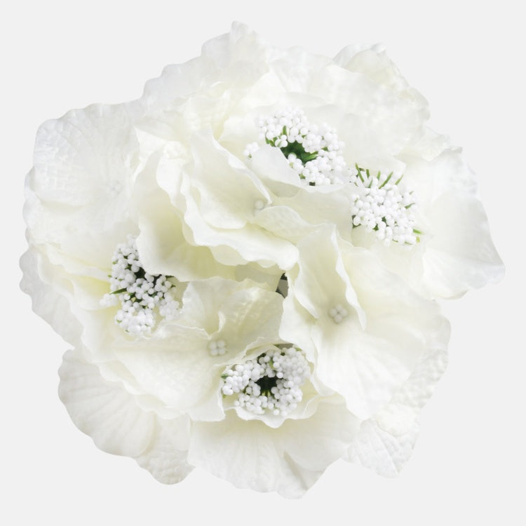 Kermanvärinen hortensia tekokukkapää Ø16 cm - Tekokukat