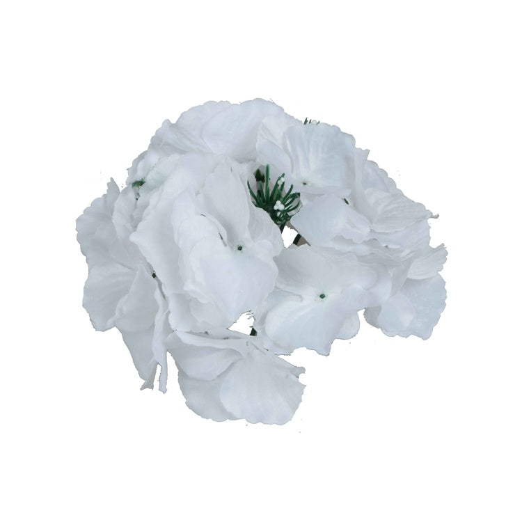 Hortensian tekokukan pää valkoinen Ø17 cm - Tekokukat