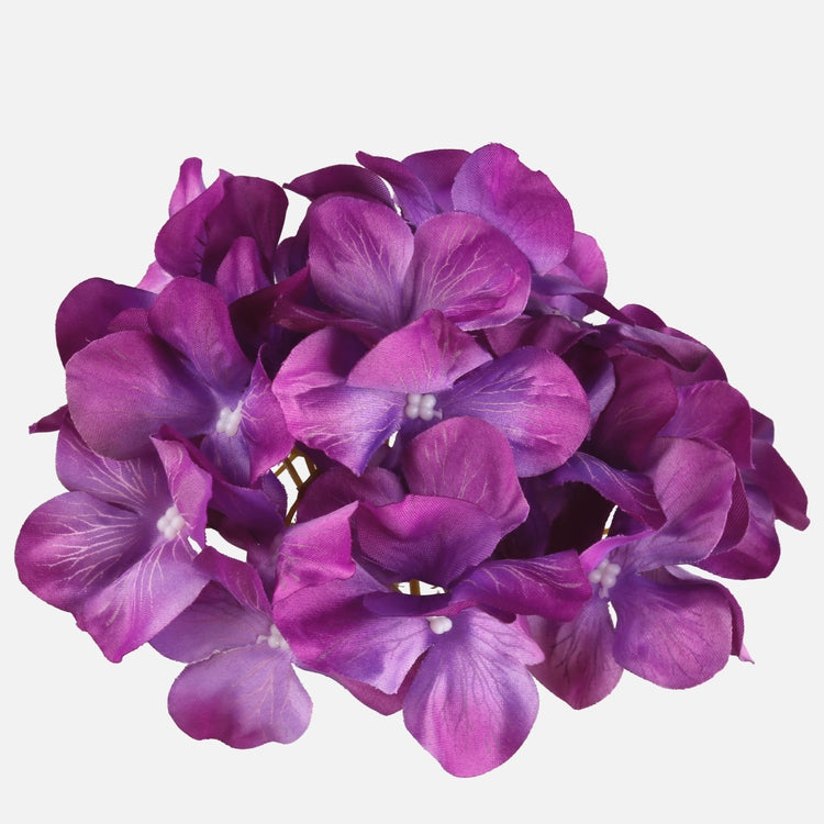 Violetti hortensia tekokukan pää Ø16 cm - Tekokukat