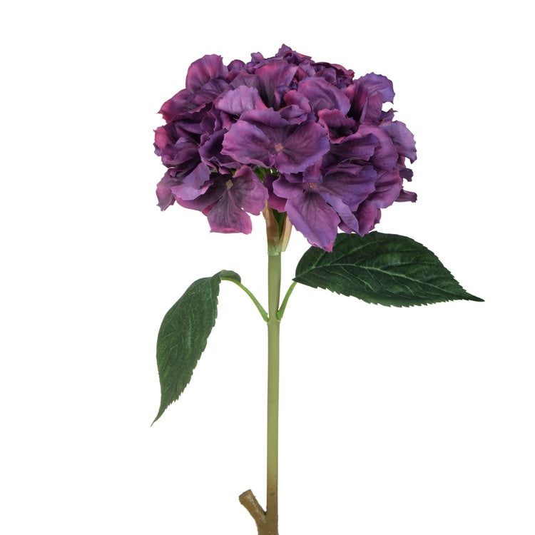 Kunsthortensia lill kummipinnaga lilla 60 cm - Kunstlilled