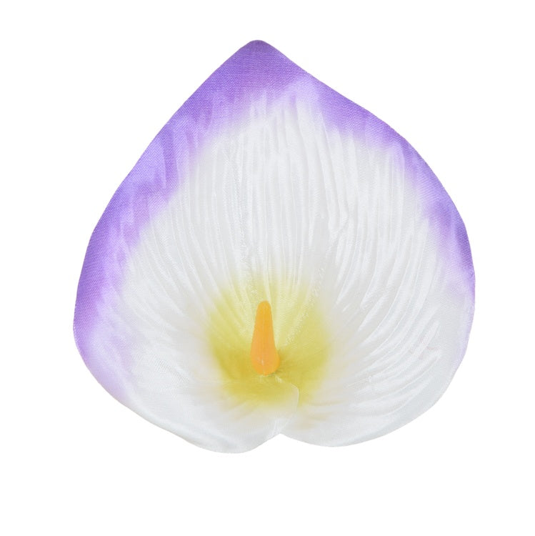 Kermanvärinen-violetti satiini kalla tekokukkapää Ø12 cm - Tekokukat