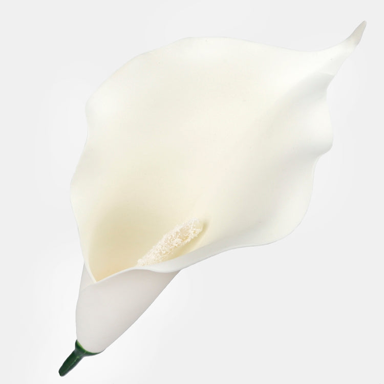 Valkoinen kalla tekokukan kukkapää 20 cm - Tekokukat