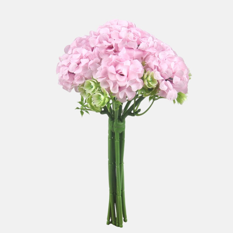 Vaaleanpunainen kamelia tekokukkakimppu 21 cm - Tekokukat