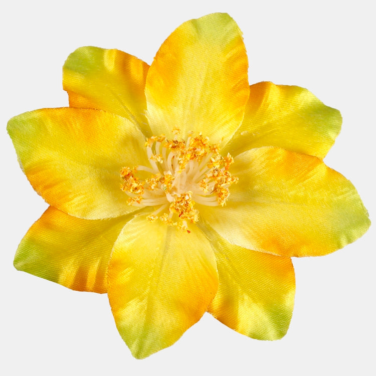 Keltainen klematis tekokukkapää Ø12 cm - Tekokukat