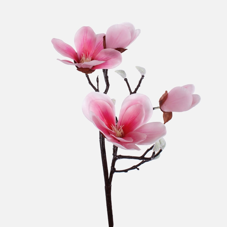 Vaaleanpunainen magnolia tekokukkaoksa 85 cm - Tekokukat
