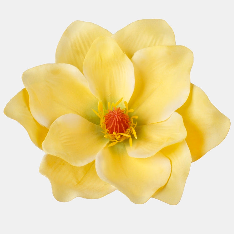 Vaaleankeltainen magnolia tekokukan pää Ø17 cm - Tekokukat